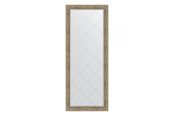 Floor mirror with engraving in a baguette frame EVOFORM BY 6313 vignette antique silver 80x200 cm