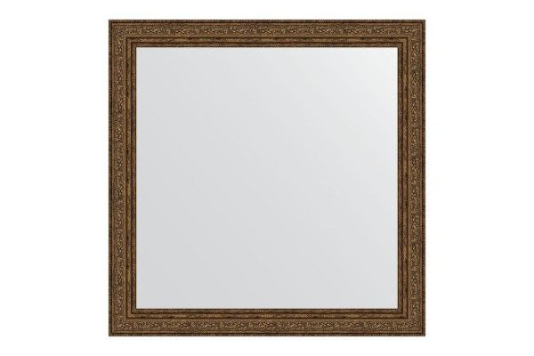 Wall mirror in a baguette frame EVOFORM vignette aged bronze 64x64 cm