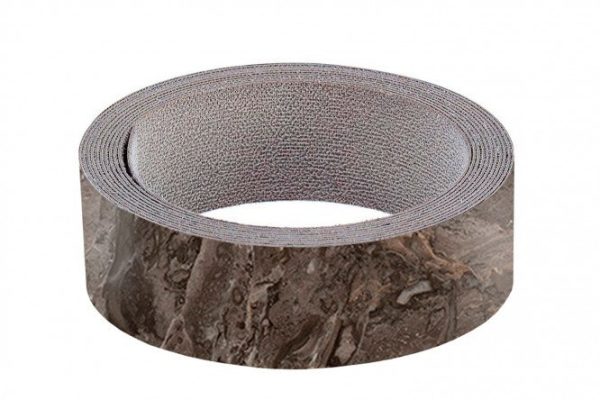 Edge with glue Bergamo marble dark