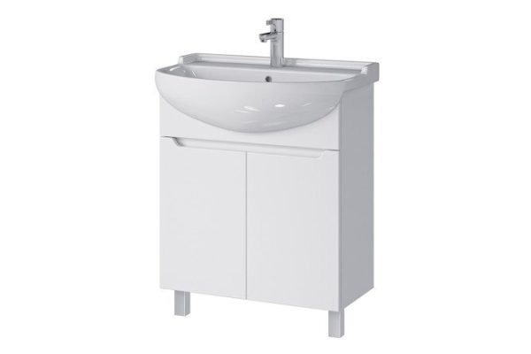 Floor stand Sanstar Line 347.1-1.5.1. 68.1 cm, frame color white, facade white