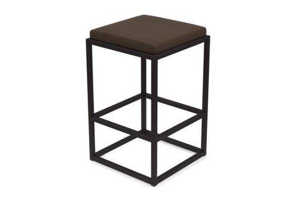 Bar stool Horeca Verm 40x75x40 cm, upholstery color brown, legs black