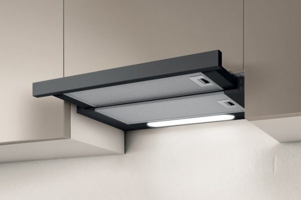 Hood ELICA ELITE 14 LUX BL/A/60 color black, 59x18x28 cm