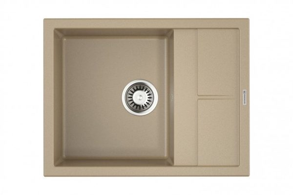 Inset sink with drainer OMOIKIRI Sumi 65-CH 4993677, champagne 65x50x20 cm