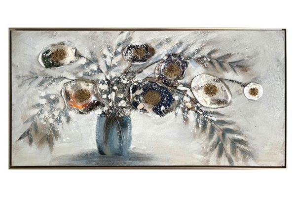 Reproduction in frame Flowers in a vase 123x63 cm
