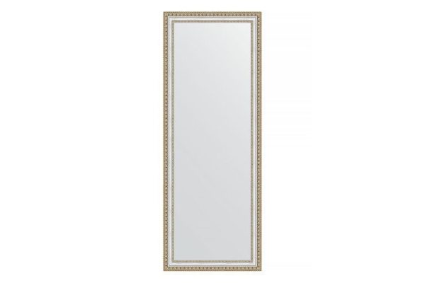 Wall mirror in a baguette frame EVOFORM BY 1072 gold beads on silver 55x145 cm