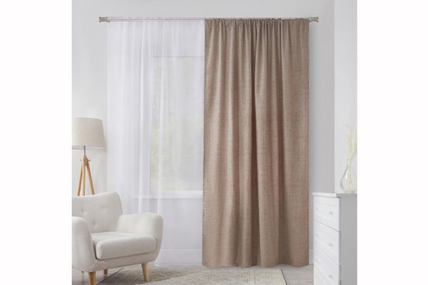 Ribbon curtain ESTUDI BLANCO Dora 180x280 cm, 1 piece, gray, beige