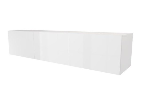 Cabinet with doors Oscar Amika 180x38, white / white gloss