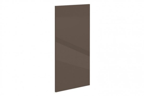 Decorative cover for wall cabinets Amika 35.3x72 cm, truffle brown glossy color