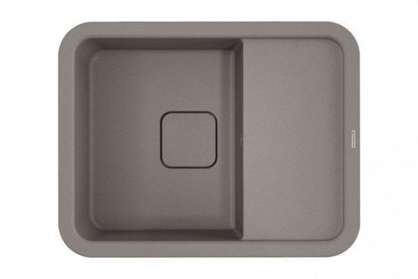 Inset sink with wing OMOIKIRI Tasogare 65-GR 4993487, gray 65x51x19 cm