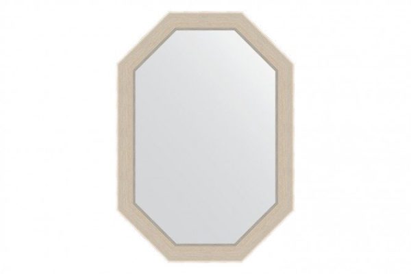 Wall mirror in a baguette frame EVOFORM Polygon BY 7281, etched silver 49x69 cm
