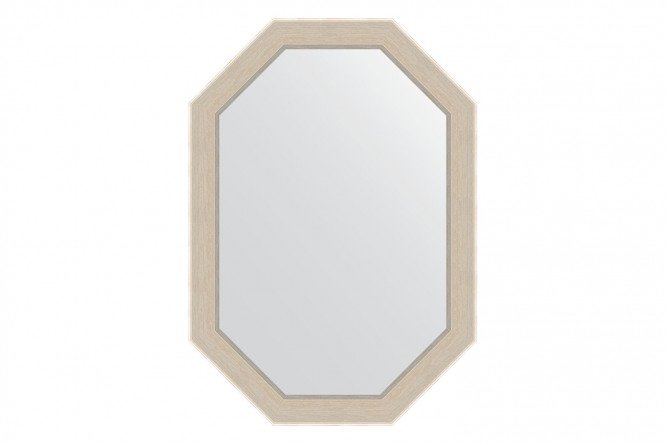 Wall mirror in a baguette frame EVOFORM Polygon BY 7281, etched silver 49x69 cm