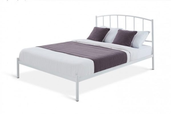 Bed Debri color white matte textured 90x200 cm