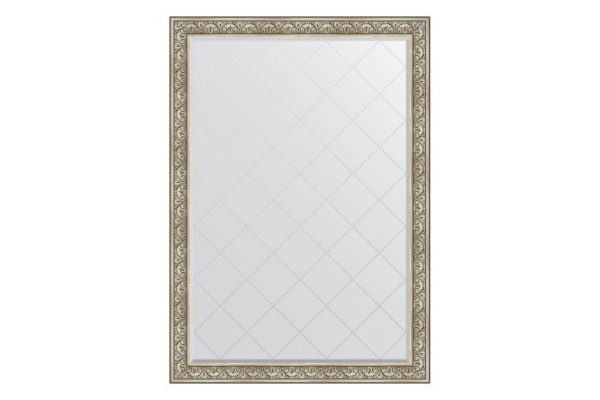 Wall mirror with engraving in a baguette frame EVOFORM BY 4510 baroque silver 135x190 cm