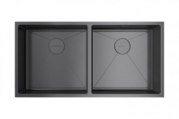 Inset sink OMOIKIRI Taki 86-2-U/IF-GM 4993793, burnished steel 86.5x44x20 cm