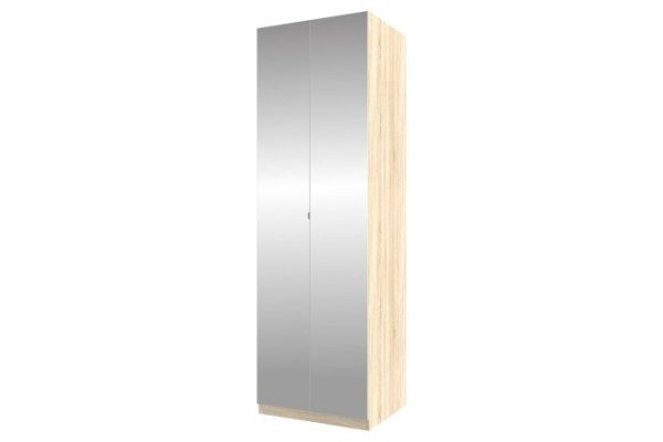 Wardrobe 2-door Oscar Lila 75x236x60 cm, Sonoma oak, facade - mirror