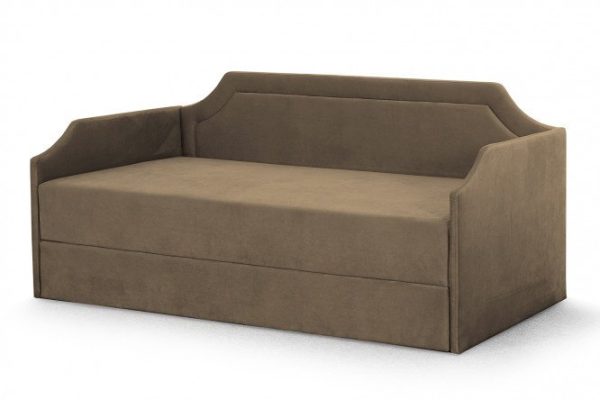 Sofa bed with lifting mechanism Fly 80x190 cm color dark brown