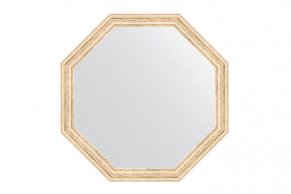 Wall mirror in a baguette frame EVOFORM Octagon BY 3964, ivory 64x64 cm
