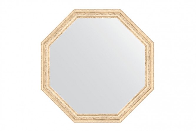 Wall mirror in a baguette frame EVOFORM Octagon BY 3964, ivory 64x64 cm