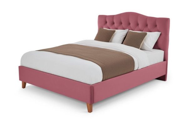 Bed with lifting mechanism SCANDICA Ingrid color pink 160x200 cm