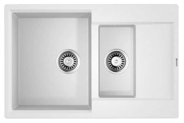 Inset sink with wing OMOIKIRI Daisen 78-2T-WH 4993530 78x51x23 cm