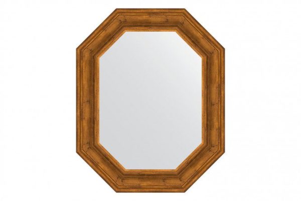 Wall mirror in a molding frame EVOFORM Polygon BY 7214, etched bronze 64x79 cm