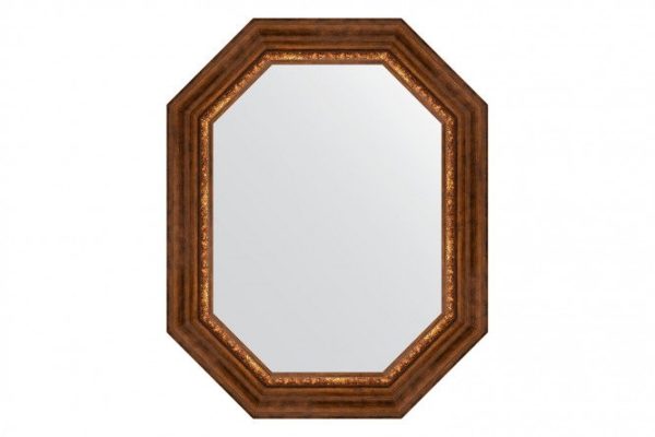 Wall mirror in a baguette frame EVOFORM Polygon BY 7170, Roman bronze 61x76 cm