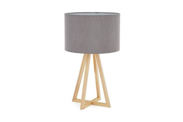Table lamp Hall Hygge Wood E27, 26.5x44.5x26.5 cm