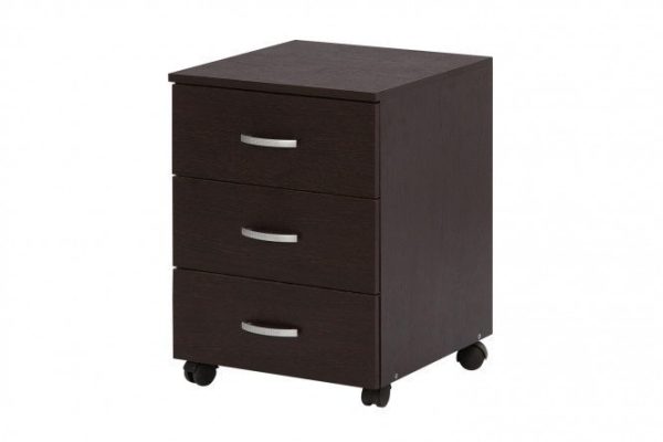 Nightstand Alba-3 wenge 45x61.3x45 cm