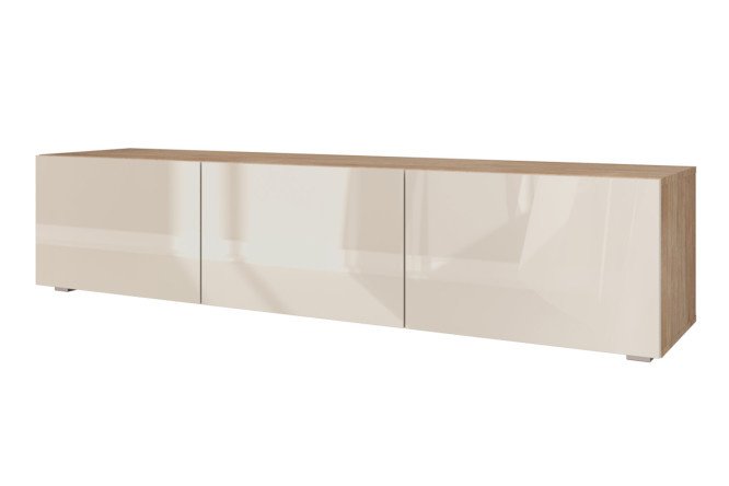 Cabinet Oscar Amika 180x40 with doors, sonoma oak / cashmere gloss