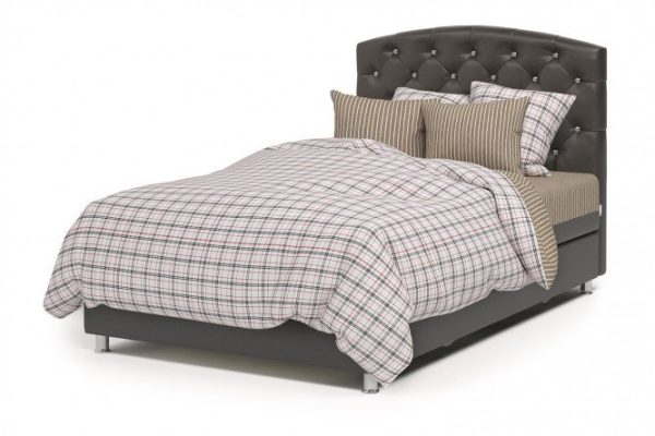 Ottoman with lifting mechanism Premium Lux color chocolate, brown 90x198 cm