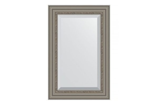 Wall mirror with bevel in a baguette frame EVOFORM BY 1237 Roman silver 56x86 cm