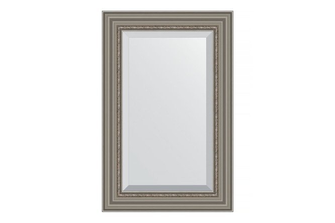 Wall mirror with bevel in a baguette frame EVOFORM BY 1237 Roman silver 56x86 cm