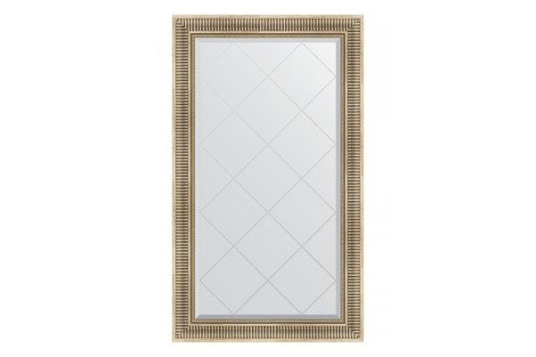Wall mirror with engraving in a baguette frame EVOFORM silver aqueduct 97x172 cm