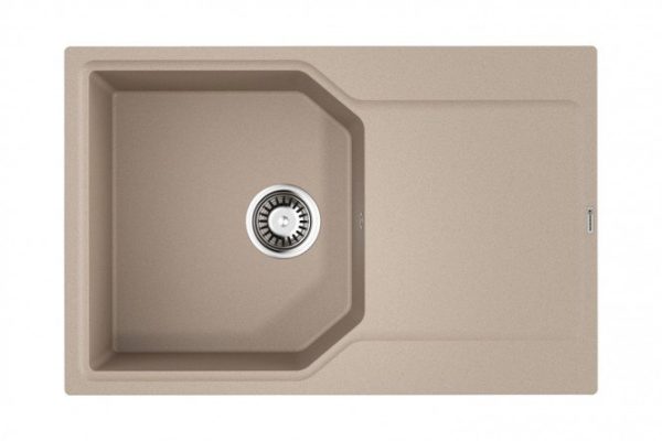 Inset sink with drainer OMOIKIRI Yonaka 78-SA 4993709, beige 78x51x19 cm