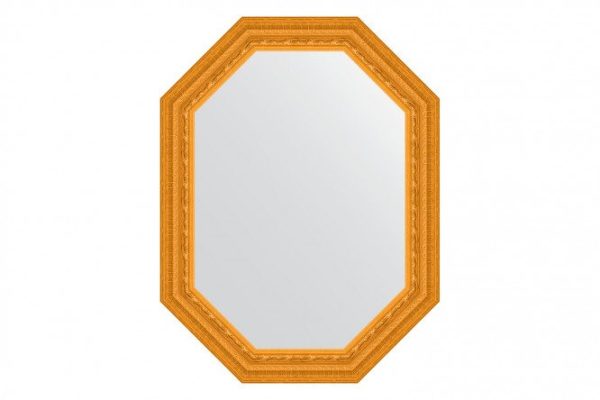 Wall mirror in a baguette frame EVOFORM Polygon BY 7135, gold leaf 64x84 cm