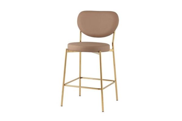 Half-bar chair Barbara 48x100x53 cm, upholstery color beige, legs gold