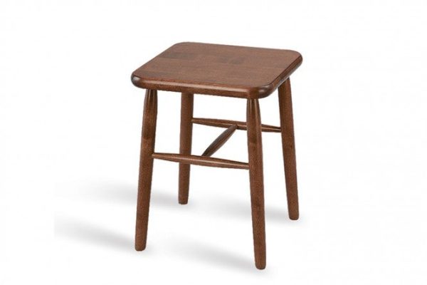 Stool Modern dark walnut 35x45x35 cm