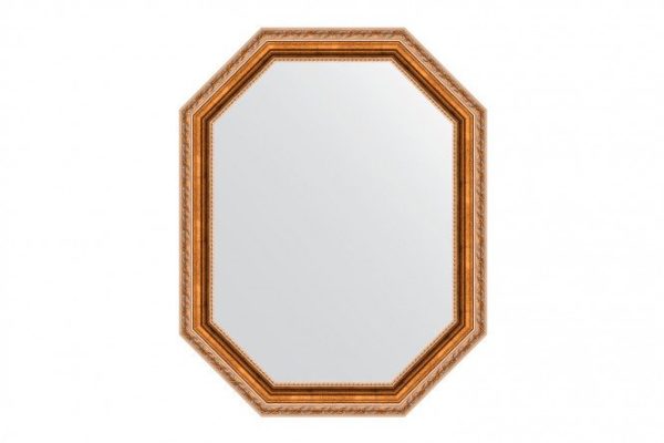 Wall mirror in a baguette frame EVOFORM Polygon BY 7070, versailles bronze 57x72 cm