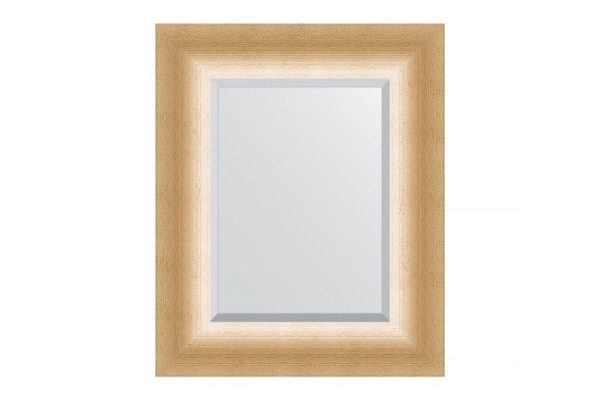 Wall mirror with bevel in a baguette frame EVOFORM BY 1363 etched gold 46x56 cm