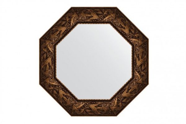 Wall mirror in a baguette frame EVOFORM Octagon BY 7374, Byzantium bronze 63x63 cm