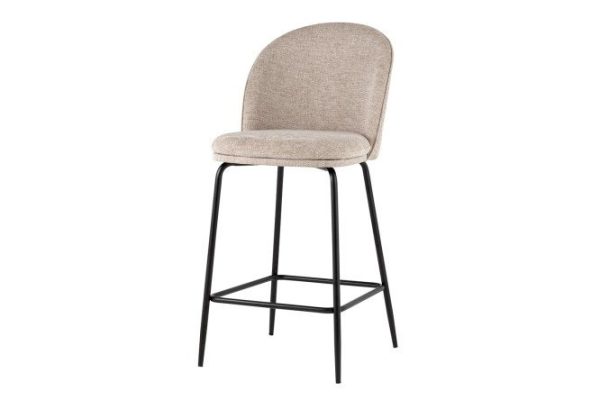 Half-bar chair Echo 45x94.5x55 cm, upholstery color beige, legs black