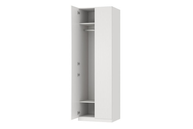 Wardrobe 2-door Oscar Amelie 75x236x59.6, white, talc