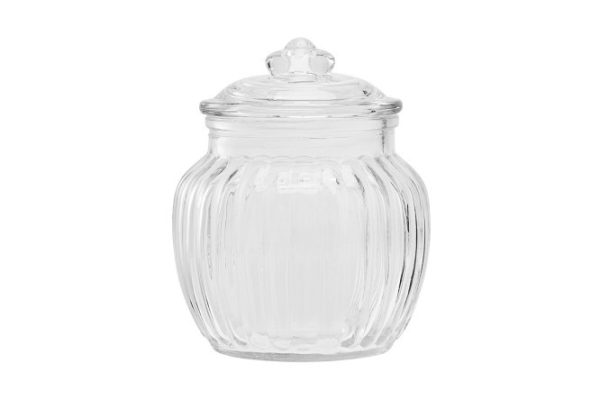 Storage jar with lid BERKRAFT Tornata 11x14.5x11 cm, 600 ml