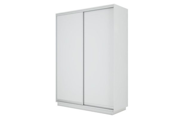 Sliding wardrobe 2-door Slide-2 140x240x60 cm, White snow/silver