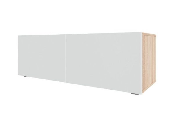 Cabinet Oscar Moon 120x40 with 2 drawers, Sonoma oak / white talc