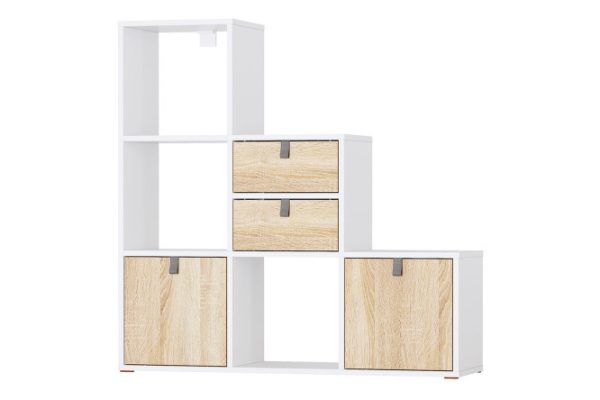 Wall rack Bricks 6 sections with drawers and doors