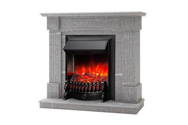 Fireplace set RealFlame Vally R STD GR-F714 + Fobos LUX BL, floor-standing