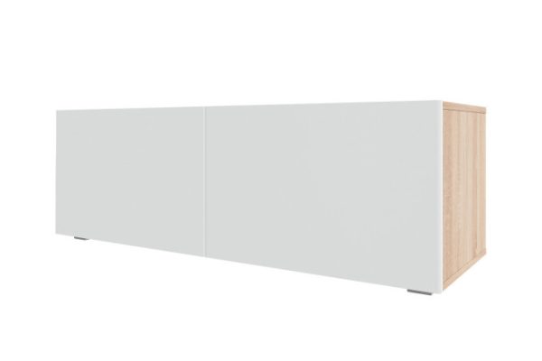 Cabinet Oscar Moon 120x40 with 2 drawers, Sonoma oak / white talc