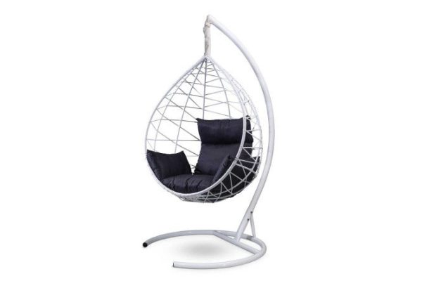 Hanging cocoon chair Alicante 100x190x100 cm, white