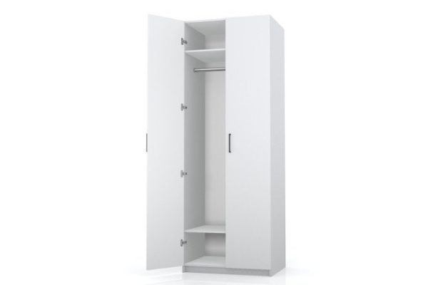 Wardrobe 2-door Oscar Line 75x236x58 cm, white